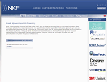 Tablet Screenshot of kjeveortopediskforening.no